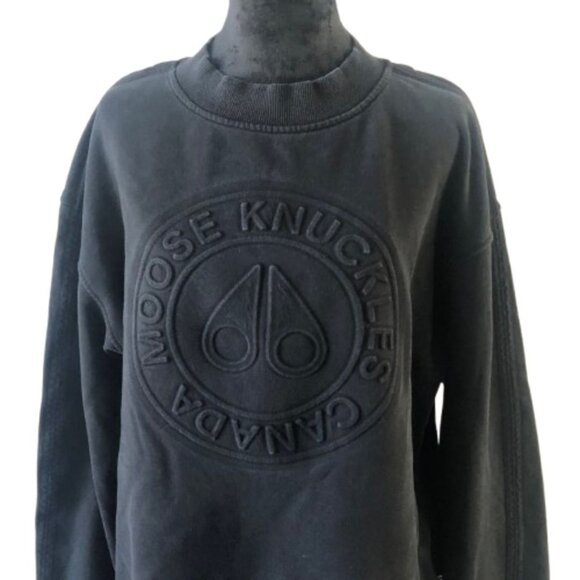 Used - Moose Knuckles Men's Homecrest Cotton Sweatshirt in Black Size S - Picture 6 of 17